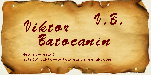 Viktor Batoćanin vizit kartica